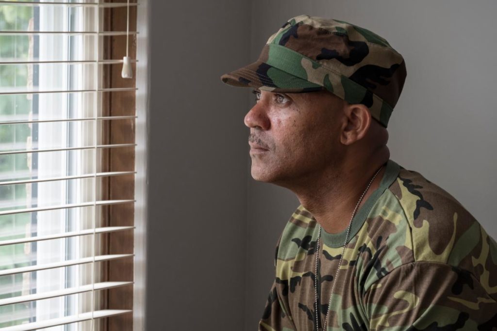 a veteran struggles to cope with the mental toll of service and begins binge drinking